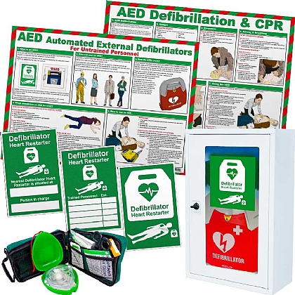 Schiller FRED PA-1 AED Automatic Bundle with Wall Cabinet