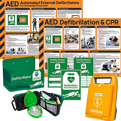 Mindray C1A Fully Automatic AED Bundle with Wall Bracket