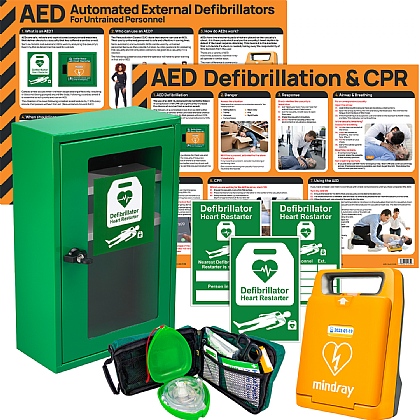 Mindray C1A Fully Automatic AED Bundle with Cabinet