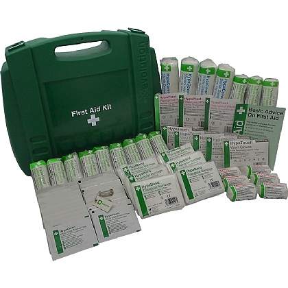 First Aid Kit Green Box HS3 Traditional 50 Person - Hunt Office UK