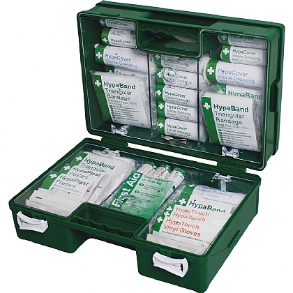 Deluxe 21-50 Persons Statutory First Aid Kit in Green Case