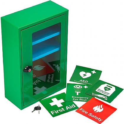 HypaGuard Defibrillator Wall Cabinet with Thumb Lock