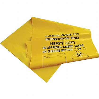 Clinical Waste Sacks (Pack of 25), Max 10kg