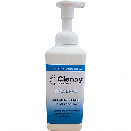Clenay PRESERVE Hand Sanitiser Foam 600ml, ALCOHOL-FREE