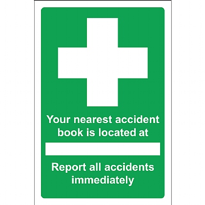 First Aid Notice A5 150x200mm Rigid Plastic Sign Emergency Health FAID22 
