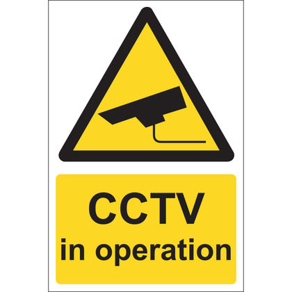 CCTV In Operation Sign, Rigid, 20x30cm