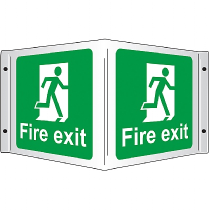 Fire Exit 3D Projecting Sign, 43x20cm