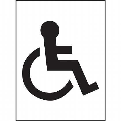 Toilet Disabled Symbol Vinyl Sign 15x20cm